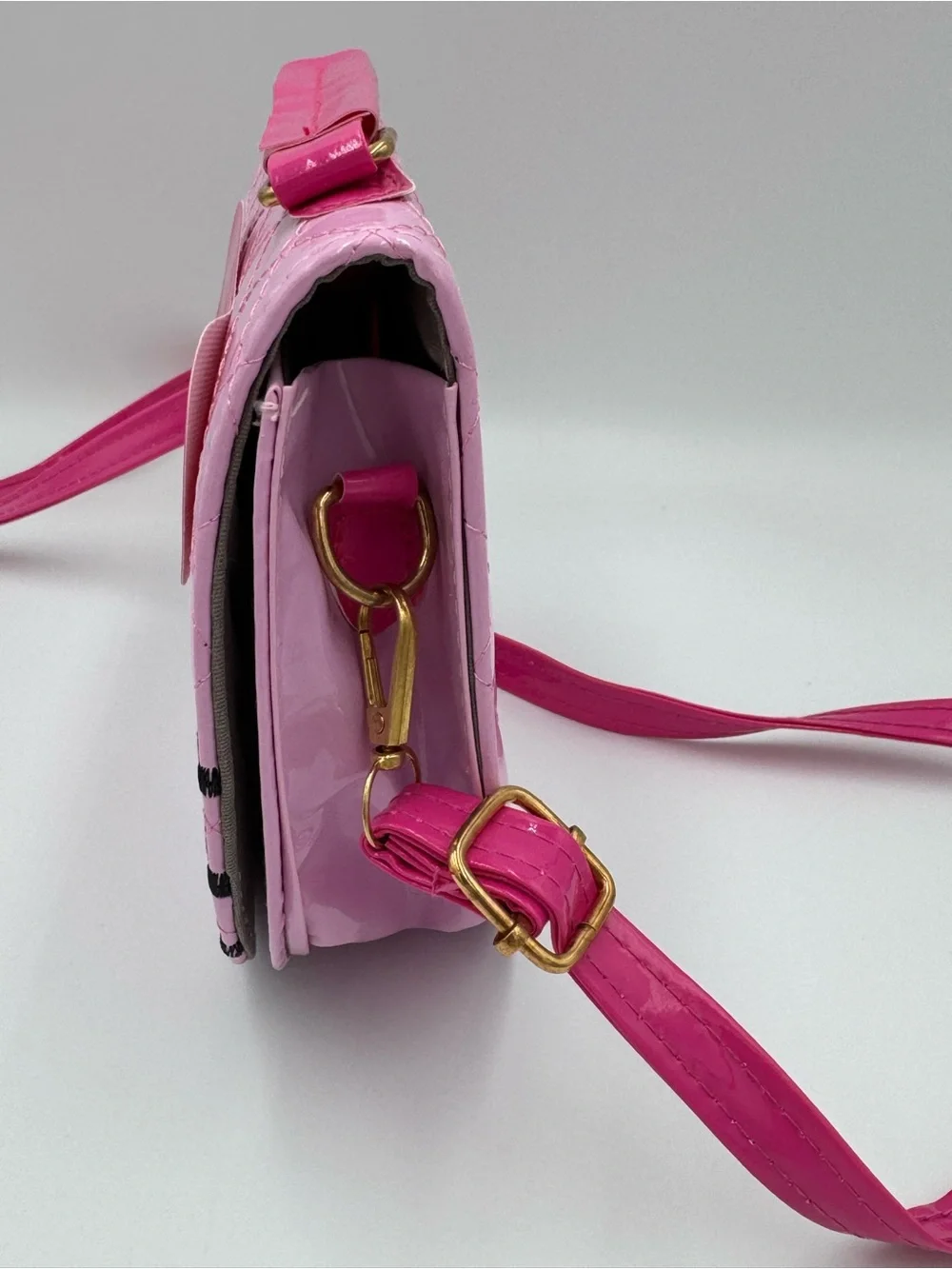 Pink Hello Kitty Style Quilt Stitched Top-handle / Crossbody Bag NWOT